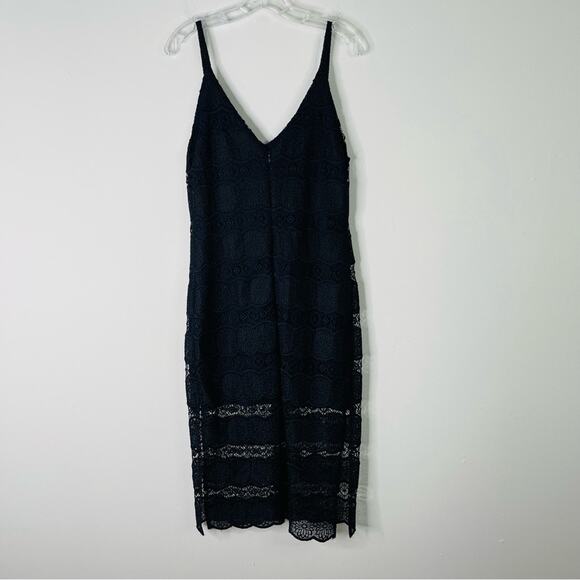 Betsey Johnson blue lace floral evening wedding party holiday midi dress 6 - Picture 5 of 8